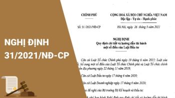 Nghị định 35/2021/NĐ-CP ngày 29 tháng 3 năm 2021 hướng dẫn Luật Đầu tư theo phương thức đối tác công tư